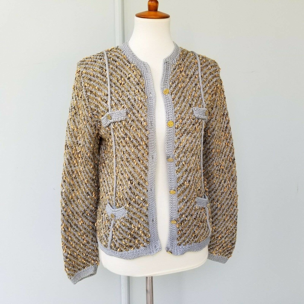 Peruvian Connection S Pima Cotton Long Sl Cardigan - Picture 3 of 12